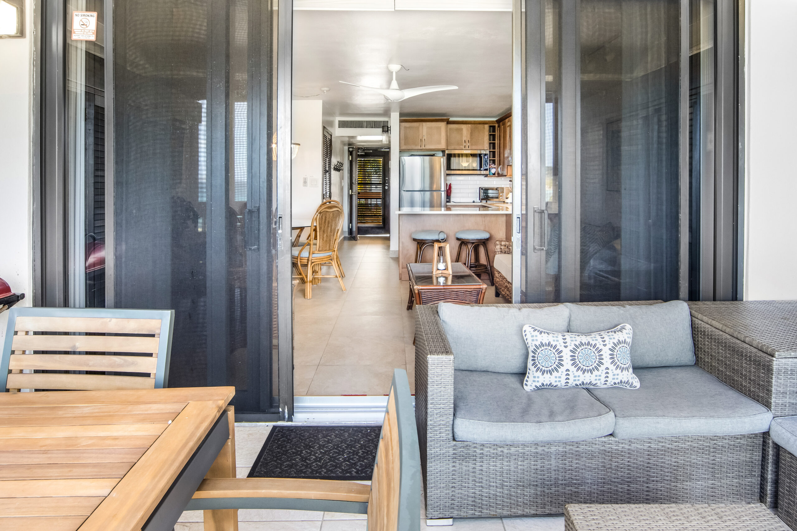 Kitchen and Living Room from First Floor Balcony